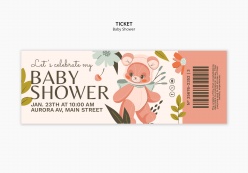 儿童生日活动入场券PSD模板