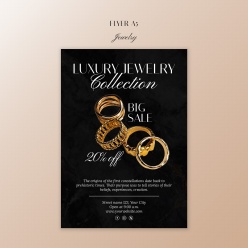 珠宝首饰宣传单页A5模板设计