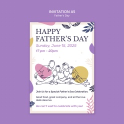 父亲节活动邀请A5模板设计