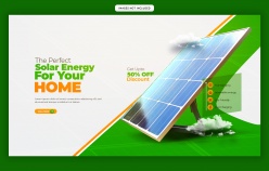 太阳能电板新能源横幅PS素材