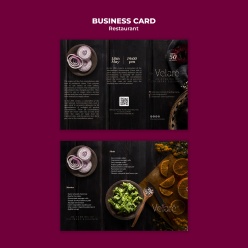 餐馆商务宣传册正反面PSD模板