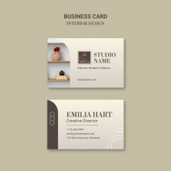 室内设计工作室商务名片PSD