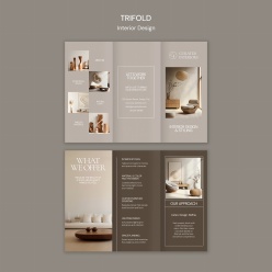 室内设计宣传册正反面模板PSD