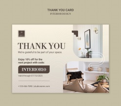 室内设计行业答谢卡ps素材