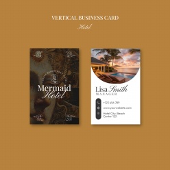 海边酒店商务名片PSD模板设计