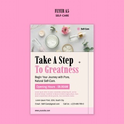 美容护理营业宣传单A5模板设计