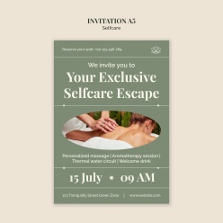 身体护理邀请传单模板A5