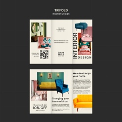 室内设计宣传册正反面PSD模板