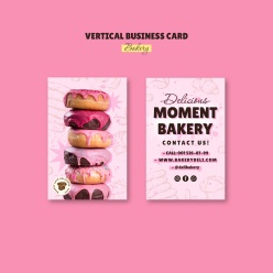 美味甜点面包美食商务名片设计