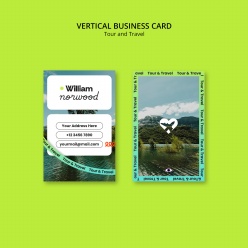 旅行主题商务宣传名片PSD