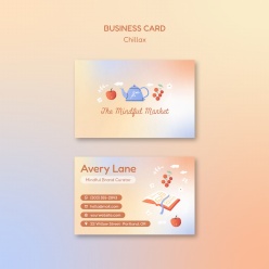 弥撒渐变风格商务名片PSD模板