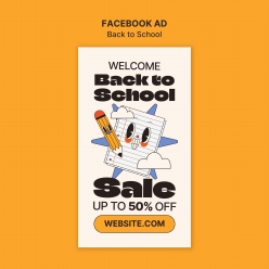 开学返校季广告宣传折扣素材