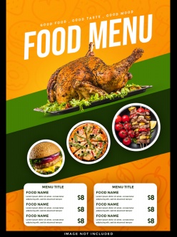 汉堡披萨烧烤美食价目表设计