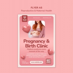 月子中心宣传单模板设计