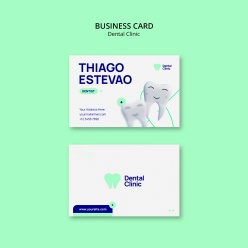 牙科诊所商务宣传名片PSD