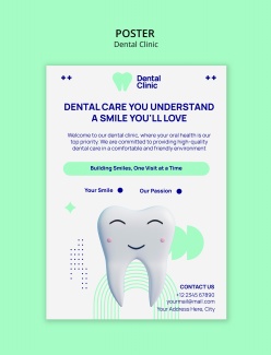 牙科诊所招贴海报PSD源文件设计