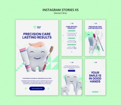 INS风格牙科诊所宣传X5模板设计