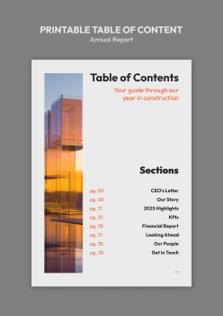 企业年报目录页排版设计