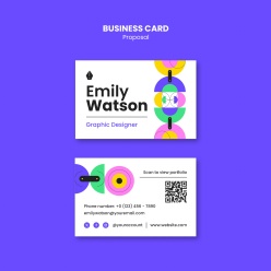 创意几何风格策划岗位商务名片设计