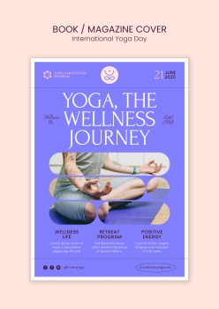 世界瑜伽日宣传杂志内页排版设计