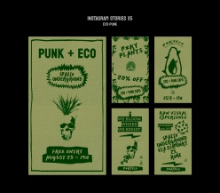 朋克风生态环保宣传INS模板设计