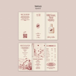 护肤乳品折扣宣传三折页PSD模板