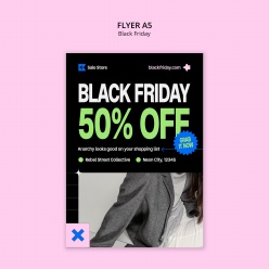 黑色星期五A5传单模板设计