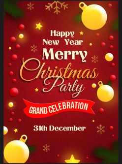 圣诞节跨年派对海报设计源文件
