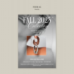 珠宝饰品主题宣传单模板A5