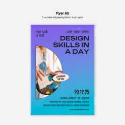 绘画艺术活动传单A5模板设计