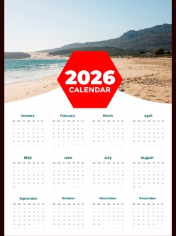 2026年马年日历模板设计源文件