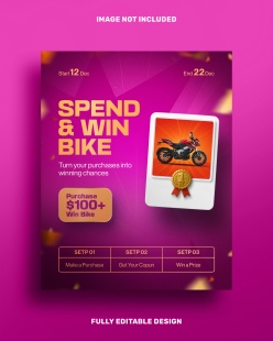 摩托车赛事宣传海报设计模板