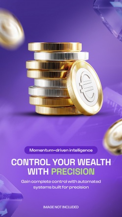 比特币竖版宣传海报PSD源文件设计