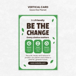 保护生态植物宣传卡设计素材