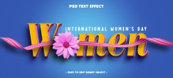 妇女节艺术字设计横幅ps素材