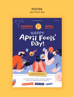 愚人节海报PSD源文件设计