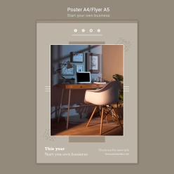 家居商务办公主题宣传海报传单设计