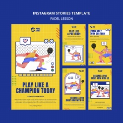 黄色风格网球运动宣传PSD模板