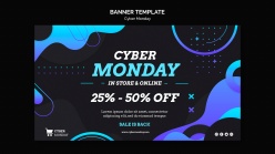 网络星期一折扣横幅banner设计