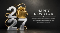 2027年新年快乐宣传海报设计