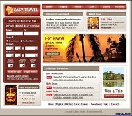 欧美旅游网站模板