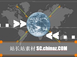 地球村PPT模板下载