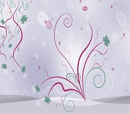 韩国花纹背景PSD模板