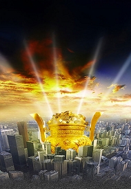 聚宝盆地产海报模板