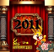 2011兔年春节模板下载