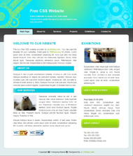 div+css蓝色网页模板下载