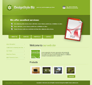 绿色商务企业网页模板