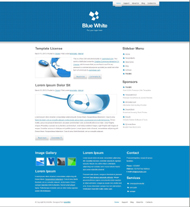蓝色大气web2.0网页模板