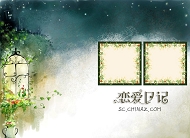 PSD婚纱相框模板下载
