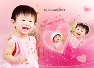 PSD可爱儿童摄影模板